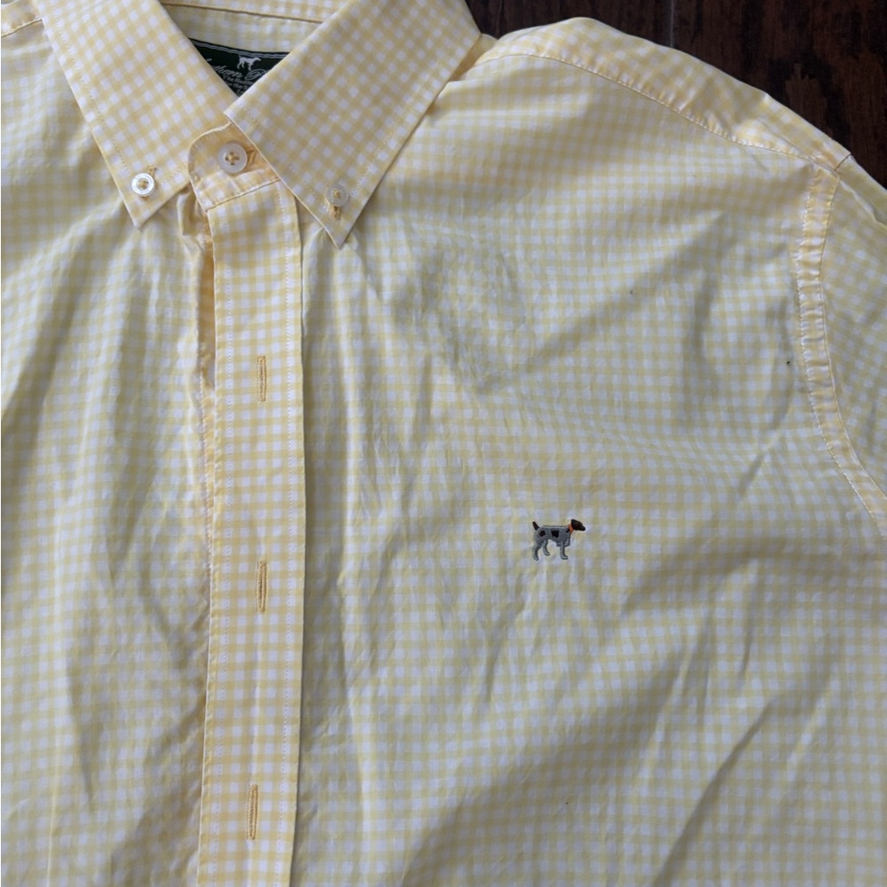 Yellow Gingham Southern Point Co. Men's Shirt size large